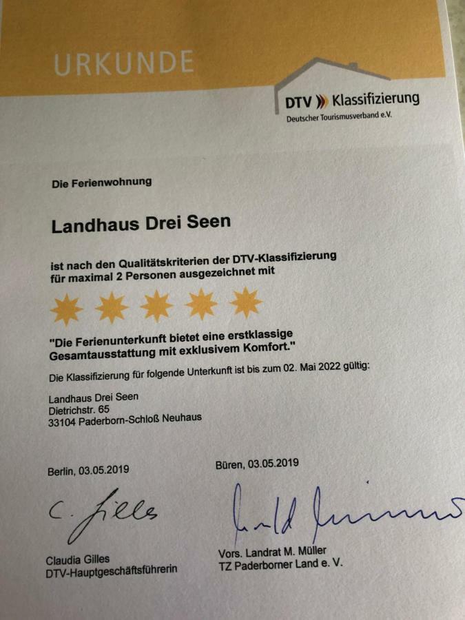 פאדרבורן Landhaus Drei Seen מראה חיצוני תמונה